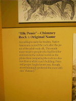 Marker, Elk Penis, Chimney Rock, NE