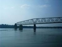 Chain of Rocks Bridge ~ Looking toward MO