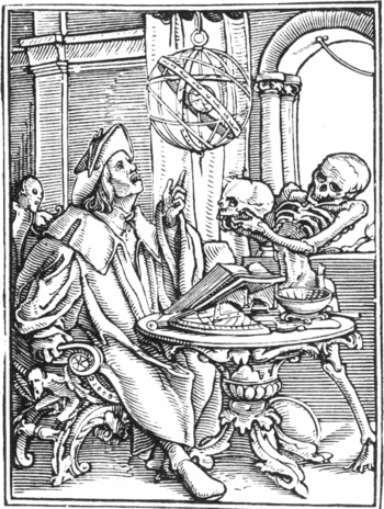Woodcut:  The Astrologer