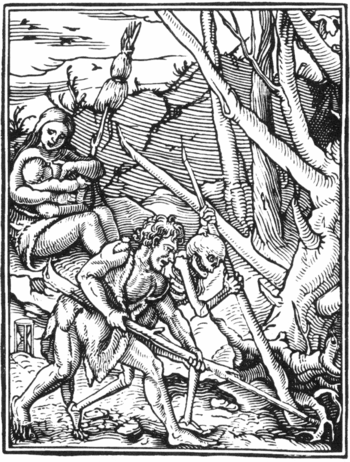 Woodcut:  Consequences of the Fall
